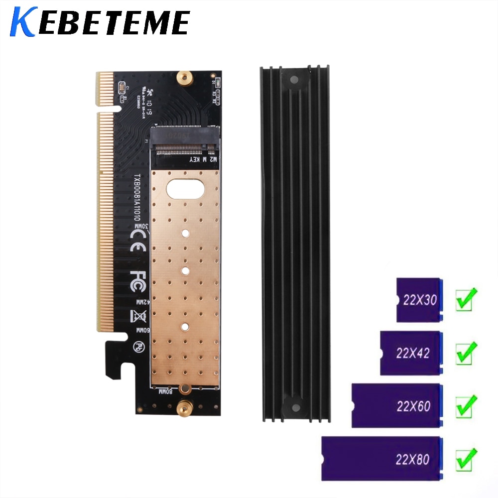 Kebidu M.2 NVMe SSD NGFF to PCIE 3.0 X16 X4 ..